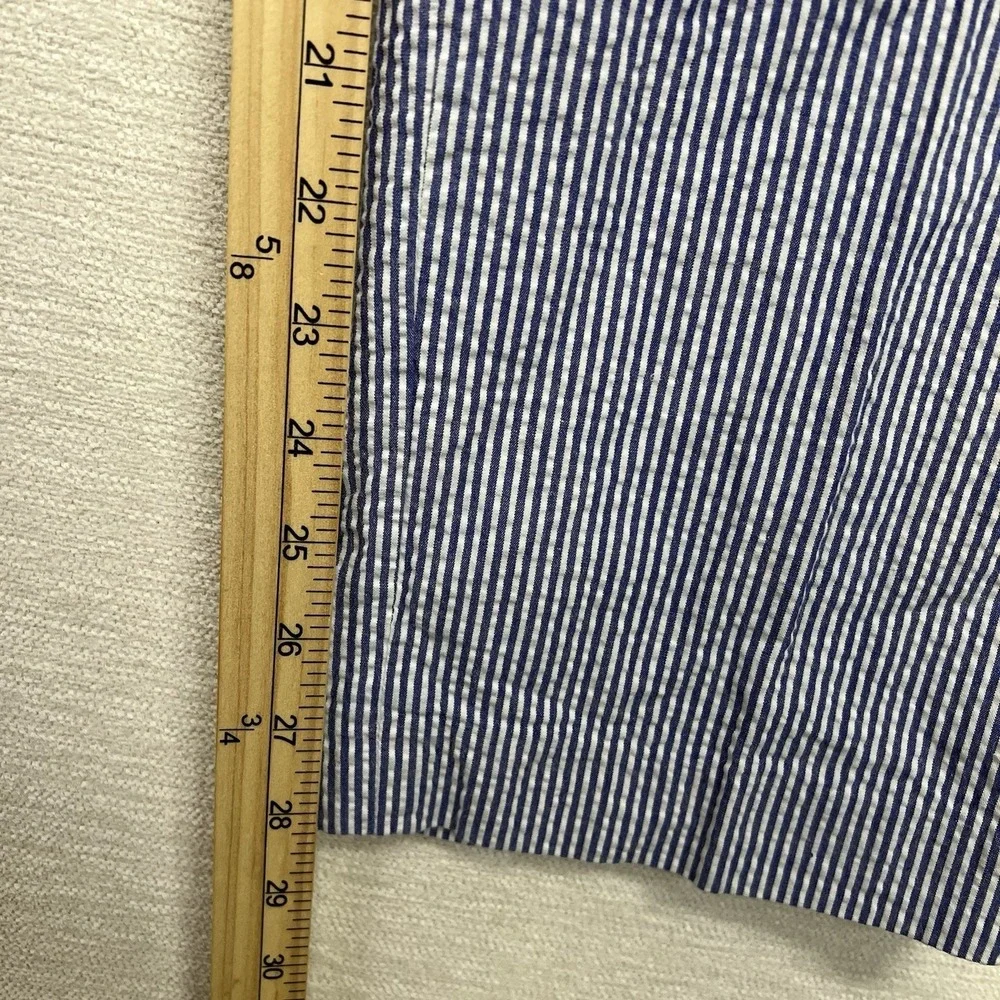Alan‎ Flusser Seersucker Dress Pants Mens 36x30(35.5x28) Striped Cotton Trousers